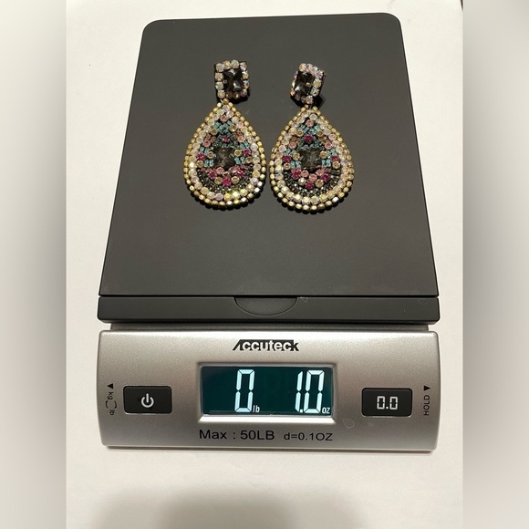 Natasha Earrings Multi Colored Stone Large Tear Drop Earrings Must See 🆕 🩷🩷 - Picture 13 of 13